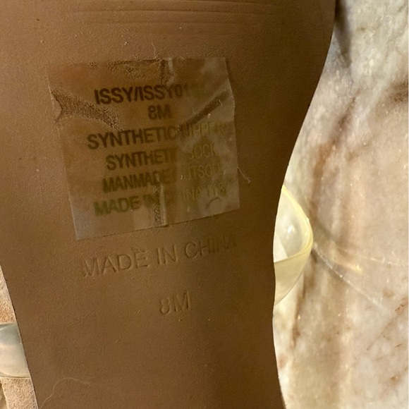 Women’s STEVE MADDEN Issy clear vinyl strappy mule sandals- Size 8 - Picture 7 of 8